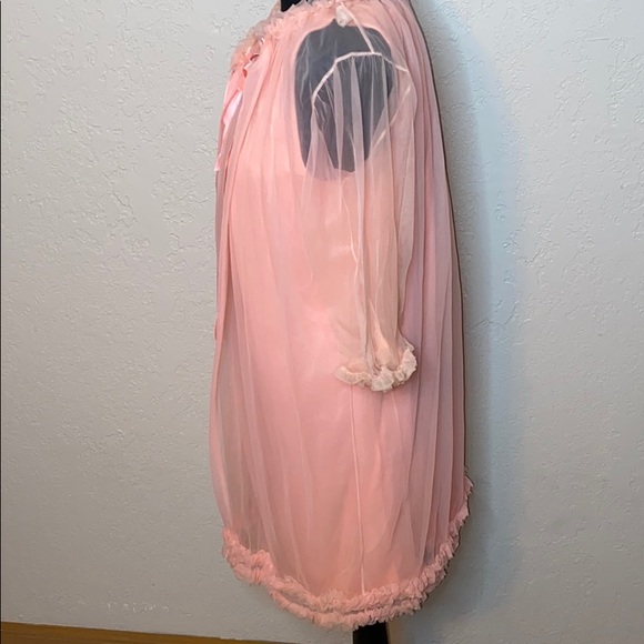 Vintage 1950s pink nightgown robe set retro - Picture 2 of 13